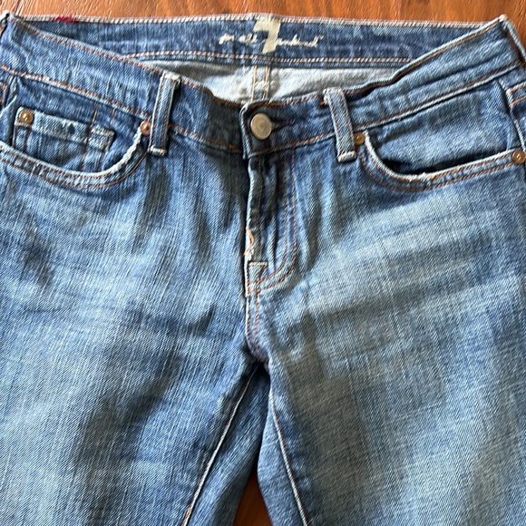 7 For All Mankind Swarovski Jeans Boot Cut Size 27 - Picture 4 of 6